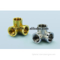 casting brass fittings brass 3 ways/ wall corner female tee